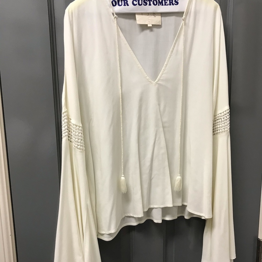 T.J.D. Bell-Sleeve Blouse